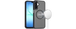 For Samsung A17 5G CHIEF Oil Painted Magnetic Ring Stand Hybrid Case Cover - Silver