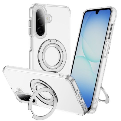 For Samsung A17 5G CHROME HQ Rotational Magnetic Ring Hybrid - Clear