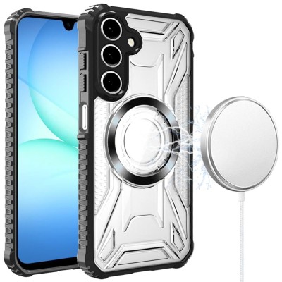 For Samsung A17 5G Diamond [Magnetic Circle] with CD Pattern Hybrid - Black