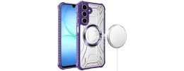 For Samsung A17 5G Diamond [Magnetic Circle] with CD Pattern Hybrid - Purple