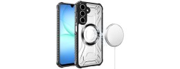 For Samsung A17 5G Diamond [Magnetic Circle] with CD Pattern Hybrid - White