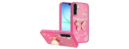 For Samsung A17 5G Epoxy Glitter Butterfly Ornaments Design HQ Metal Buttons Hybrid - 6