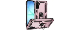 For Samsung A17 5G Ring Magnetic Kickstand Hybrid Case Cover - Rose Gold