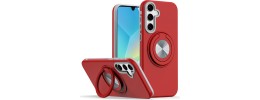For Samsung A17 5G Loop Hybrid with [Magnetic Ring Circle] 360 degrees Rotational Kickstand Case Cover - Red