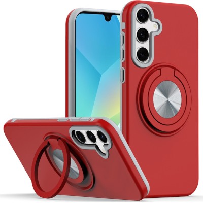 For Samsung A17 5G Loop Hybrid with [Magnetic Ring Circle] 360 degrees Rotational Kickstand Case Cover - Red