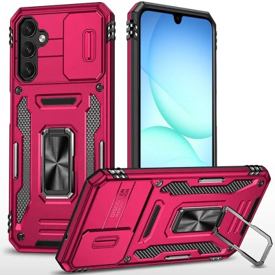 For Samsung A17 5G Machine Design Hybrid with Kickstand - Hot Pink