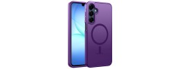 For Samsung A17 5G [Magnetic Circle] Smooth Safe Matte Feel Hybrid Case - Dark Purple