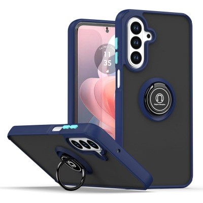 For Samsung A17 5G Metal Diamond CD Pattern Design Matte  Finished Hybrid with Rotational Ring [Car Mount Friendly] Case - 7