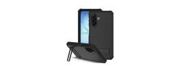 For Samsung A17 5G Metal Diamond CD Pattern Design Matte Finished Hybrid with Rotational Ring [Car Mount Friendly] Case - Floral D