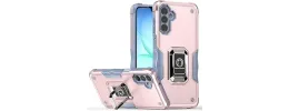 For Samsung A17 5G OPTIMUM Magnetic Ring Stand Hybrid Case Cover - Rose Gold