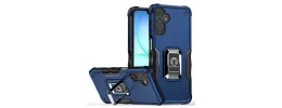 For Samsung A17 5G OPTIMUM Magnetic Ring Stand Hybrid Case Cover - Blue