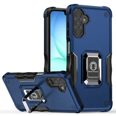 For Samsung A17 5G OPTIMUM Magnetic Ring Stand Hybrid Case Cover - Blue