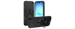 For Samsung A17 5G Robust Magnetic Kickstand Hybrid Case  Cover - Black