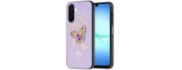 For Samsung A17 5G SPLENDID Diamond Glitter Ornaments  Engraving Case Cover - Enchanted Butterfly Purple