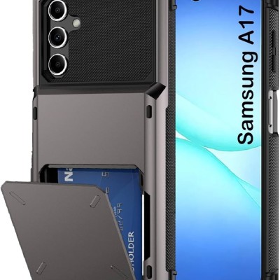 For Samsung A17 5G Wallet ID Card Holder Case Cover - Black