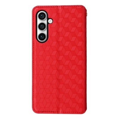 For Samsung A17 5G Wallet ID Card Holder Case Cover - Red