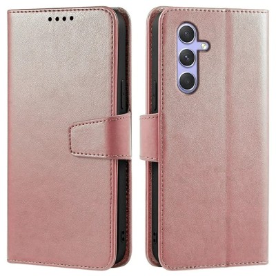 For Samsung A17 5G Wallet ID Card Holder Case Cover - Rose  Gold