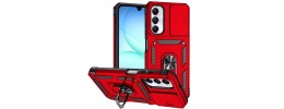 For Samsung A17 5G Well Protective Magentic Ring Stand Camera  Protective Cover Case - Red