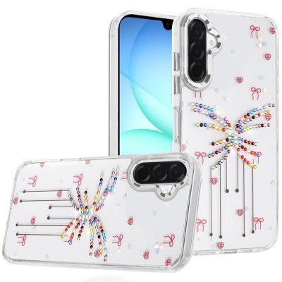 For Samsung A17 5G Resin Epoxy Design Diamond Metal Edged Hybrid Case - J