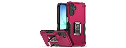 For Samsung A17 5G OPTIMUM Magnetic Ring Stand Hybrid Case Cover - Hot Pink