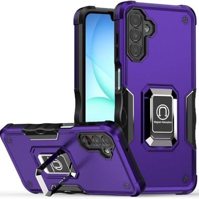 For Samsung A17 5G OPTIMUM Magnetic Ring Stand Hybrid Case Cover - Dark Purple