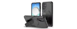 For Samsung A17 5G Sturdy Bracket Kickstand Magnetic Hybrid - Black