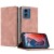 For Samsung A35 5g METKASE Wallet PU Vegan Leather ID Card Money Holder with Magnetic Closure in Slide-Out Package - Rose Gold
