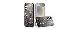 For Samsung s25/s24 Party Diamond Bumper Bling Hybrid Case Cover - Black