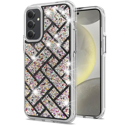 For Samsung s25/s24 Bling Hybrid Case Cover - A