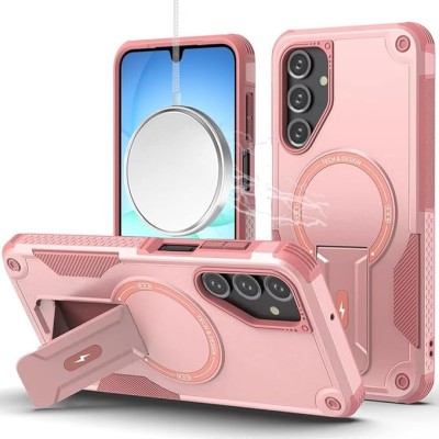 For Samsung A17 5G Sturdy Bracket Kickstand Magnetic Hybrid - Pink