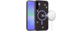 For Samsung Galaxy A36 / A56 Diamond [Magnetic Circle] with CD Pattern Hybrid - Purple