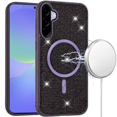 For Samsung Galaxy A36 / A56 Diamond [Magnetic Circle] with CD Pattern Hybrid - Purple
