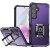 For Samsung Galaxy A26 CHIEF Oil Painted Magnetic Ring Stand Hybrid Case Cover - Dark Purple