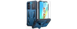 For Samsung Galaxy A26 OPTIMUM Magnetic Ring Stand Hybrid Case Cover - Blue