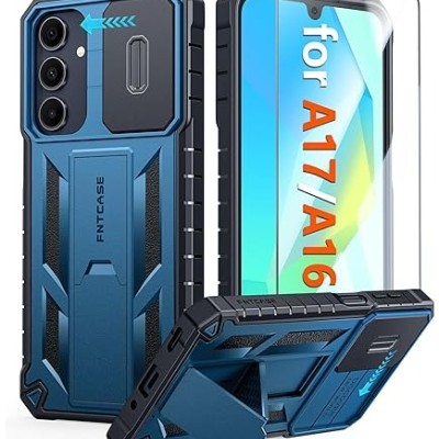 For Samsung Galaxy A26 OPTIMUM Magnetic Ring Stand Hybrid Case Cover - Blue