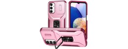For Samsung Galaxy A26 Well Protective Magentic Ring Stand Camera Protective Cover Case - Hot Pink