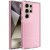For Samsung Galaxy A36 / A56 Crystal Glass Diamond with Metallic Buttons and Edges Hybrid Case - Hot Pink