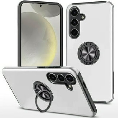 For Samsung Galaxy A36 / A56 Diamond [Magnetic Circle] with CD Pattern Hybrid - White