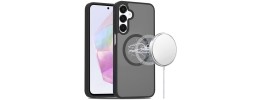 For Samsung Galaxy A36 / A56 [Magnetic Circle] Smooth Safe Matte Feel Hybrid Case - Clear