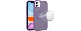 For Samsung Galaxy A36 / A56 [Magnetic Circle] Smooth Safe Matte Feel Hybrid Case - Light Purple