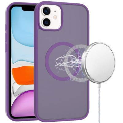 For Samsung Galaxy A36 / A56 [Magnetic Circle] Smooth Safe Matte Feel Hybrid Case - Light Purple