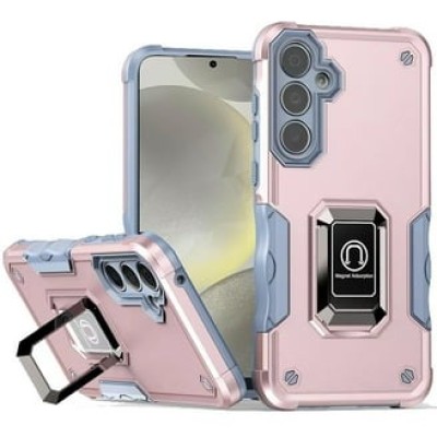 For Samsung Galaxy A36 / A56 OPTIMUM Magnetic Ring Stand Hybrid Case Cover - Hot Pink