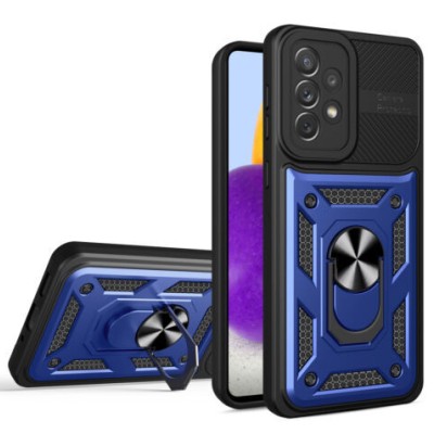 For Samsung Galaxy A36 / A56 Sturdy Bracket Kickstand Magnetic Hybrid - Blue