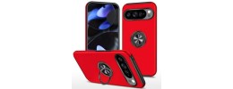 For Samsung Galaxy A36 CHIEF Oil Painted Magnetic Ring Stand Hybrid Case Cover - Red