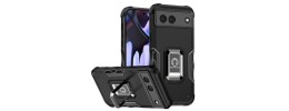 For Samsung Galaxy A36 OPTIMUM Magnetic Ring Stand Hybrid Case Cover - Black