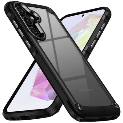 For Samsung Galaxy A36 Ultimate U Design Hybrid with Camera Window Covering - Black