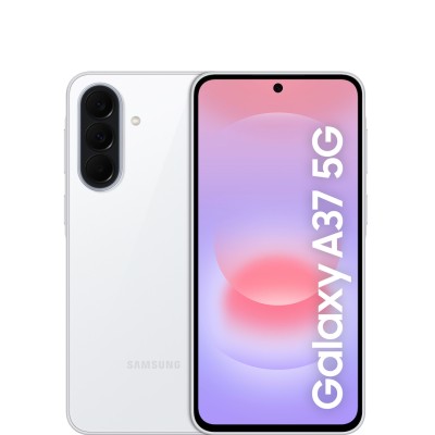 For Samsung Galaxy A37 Diamond [Magnetic Circle] with CD Pattern Hybrid - White