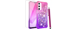 For Samsung Galaxy A37 Muti-Color Rose Bling Stones Ornaments Case - Purple
