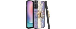 For Samsung Galaxy A37 SPLENDID Diamond Glitter Ornaments Engraving Case Cover - Enchanted Butterfly Purple