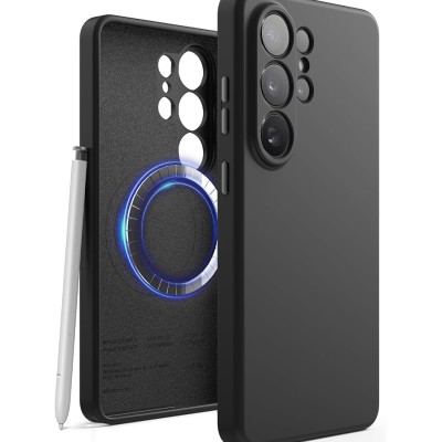 For Samsung Galaxy A37 Sturdy Bracket Kickstand Magnetic Hybrid - Black